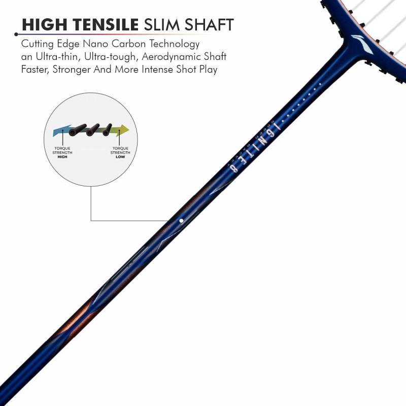 LI-NING Ignite 8 Badminton Racquet (Dark Navy/Cooper, Unstrung)