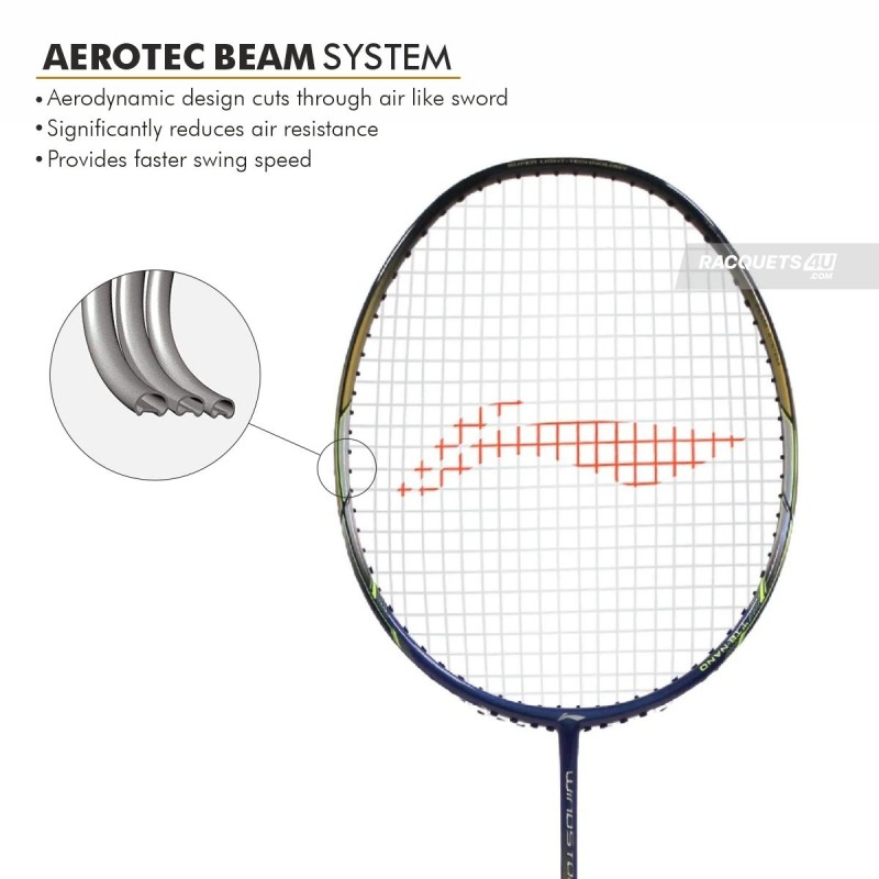 LI-NING Windstorm 72 Badminton Racquet (Navy/Black, Unstrung)