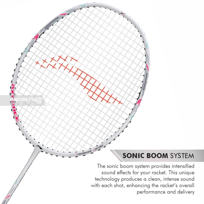 LI-NING AX-FORCE Cannon Light Badminton Racquet (White, Unstrung)