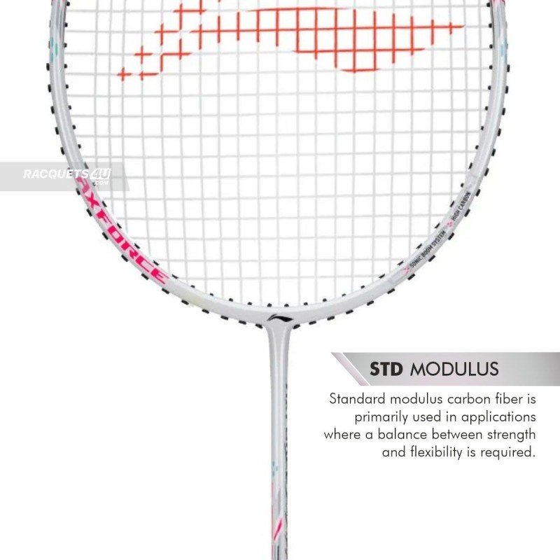 LI-NING AX-FORCE Cannon Light Badminton Racquet (White, Unstrung)