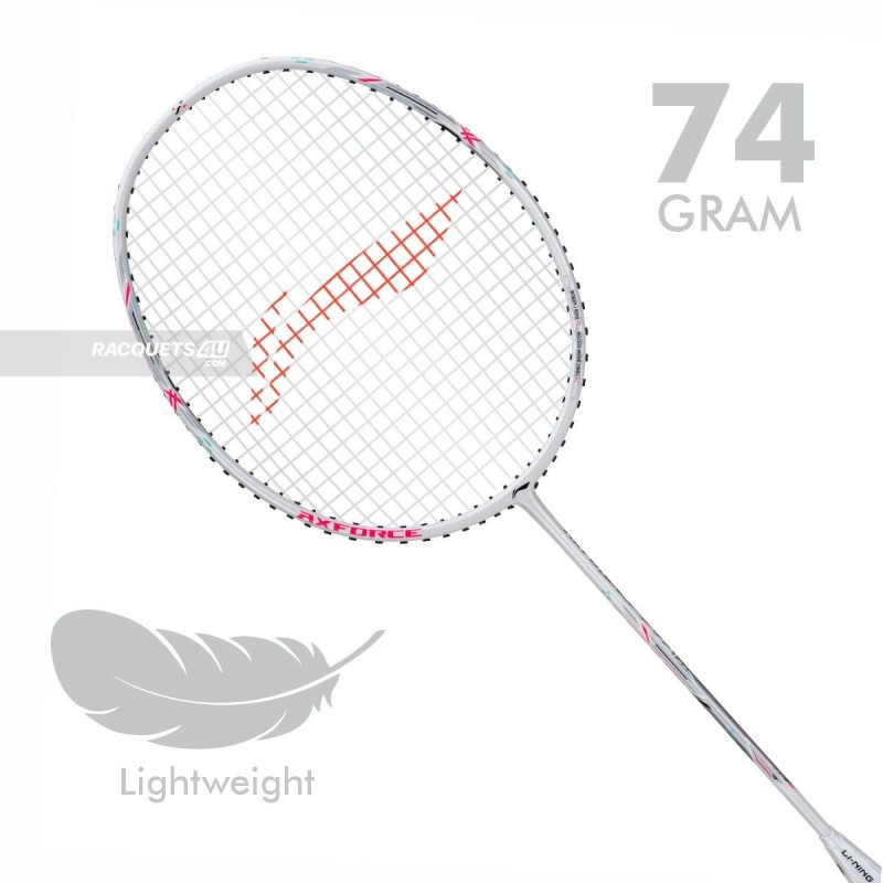 LI-NING AX-FORCE Cannon Light Badminton Racquet (White, Unstrung)