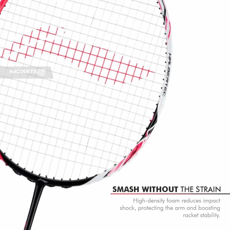 LI-NING Halbertec 4000 Badminton Racquet (Pearl White/Neon Pink, Unstrung)