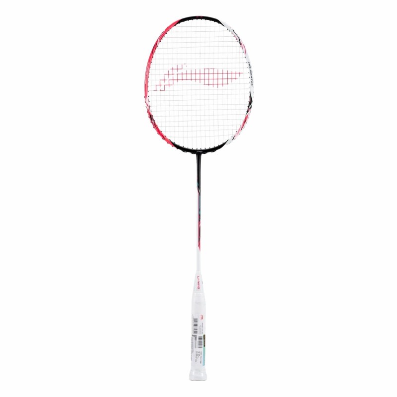 LI-NING Halbertec 4000 Badminton Racquet (Pearl White/Neon Pink, Unstrung)