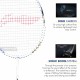 LI-NING AX-FORCE Blast Badminton Racquet (White/Blue Sapphire, Unstrung)