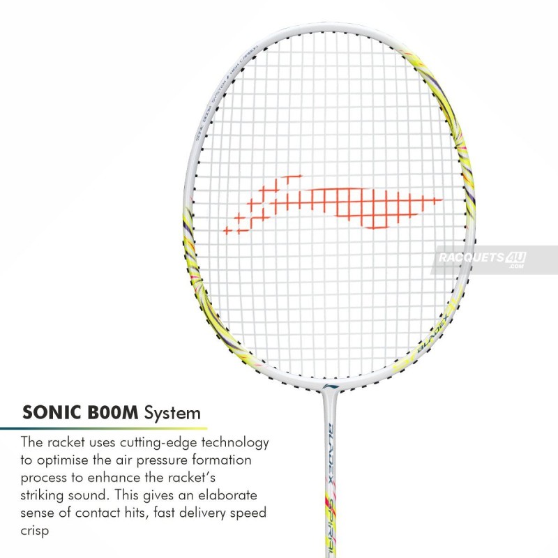 LI-NING Bladex Spiral Badminton Racquet (Neon Brilliant Yellow, Unstrung)