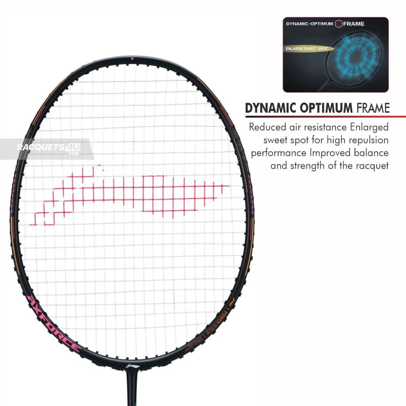 LI-NING AX-FORCE 80 Badminton Racquet (Black/Gold, Unstrung)