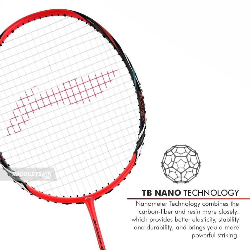 LI-NING Bladex 800 Badminton Racquet (Red/Black, Unstrung)