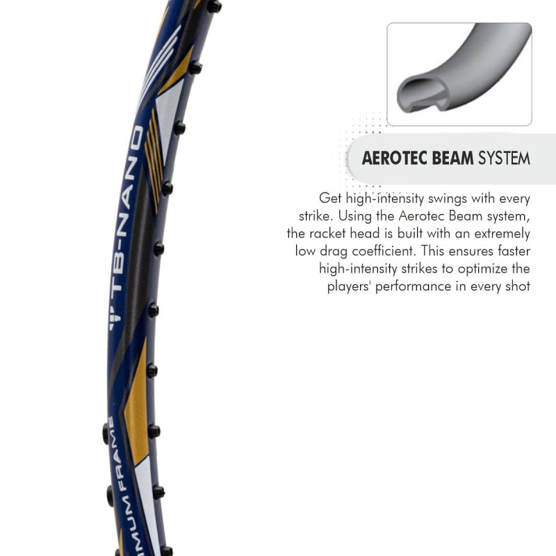 LI-NING Blaze 100 Badminton Racquet (Navy/White/Gold, Unstrung)