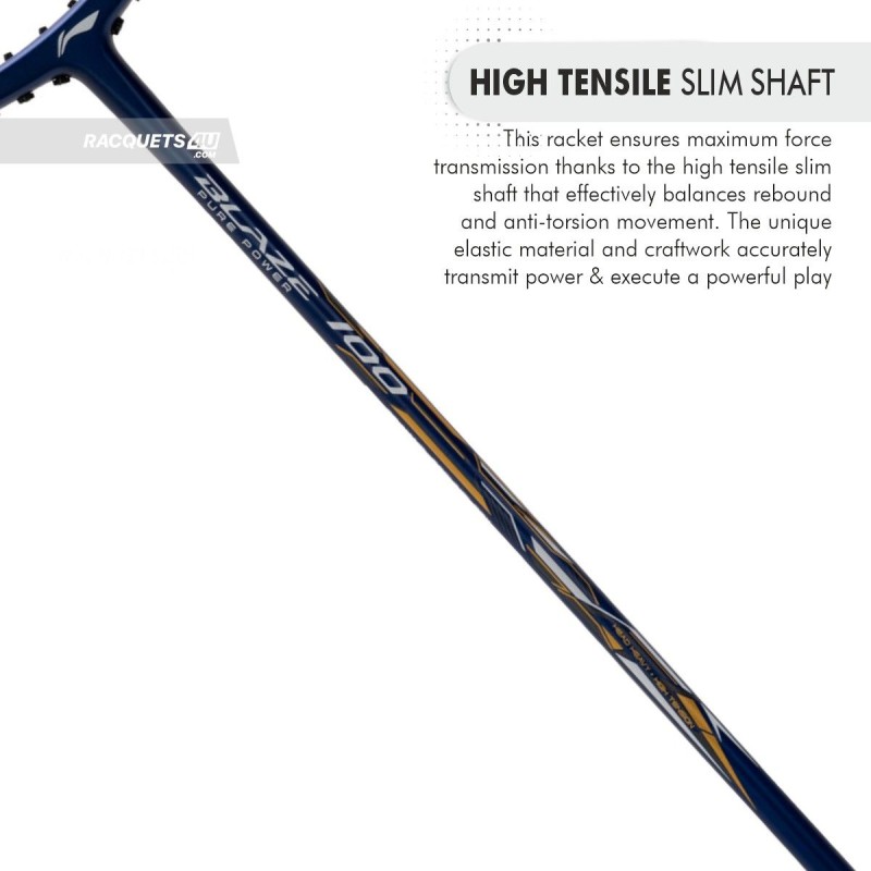 LI-NING Blaze 100 Badminton Racquet (Navy/White/Gold, Unstrung)