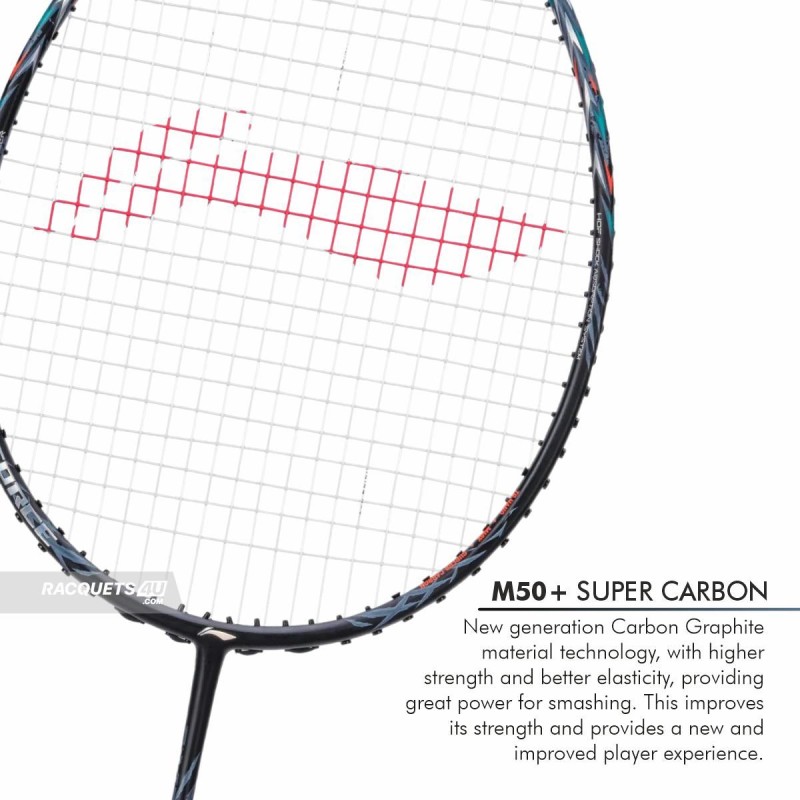 LI-NING AX-FORCE 70 Badminton Racquet (Black/Silver, Unstrung)