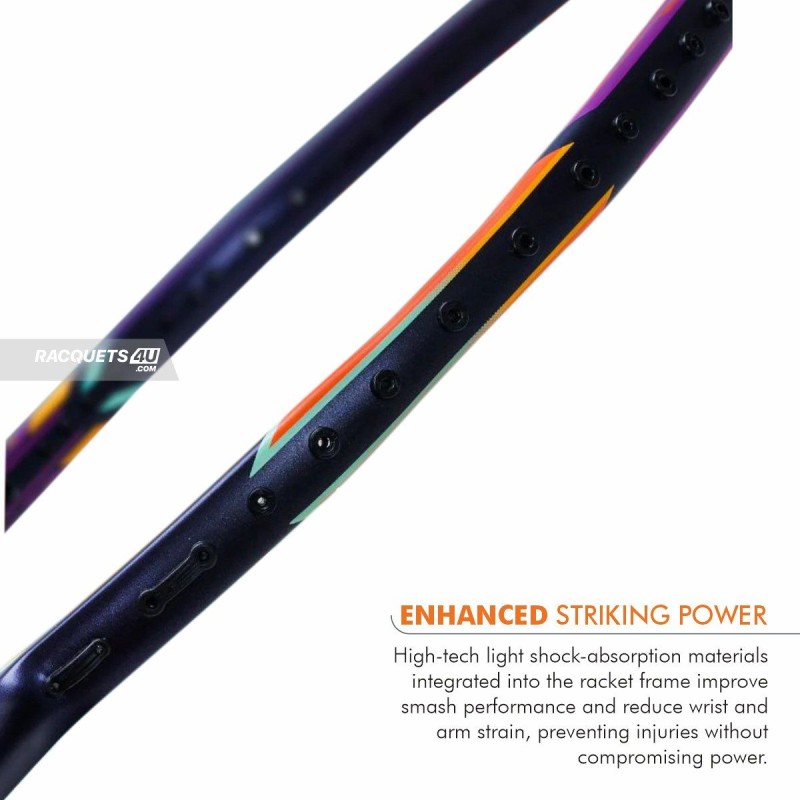 LI-NING Tectonic 6 Badminton Racquet (Orange/Black, Unstrung)