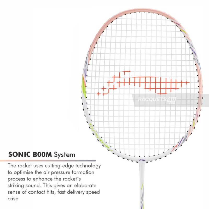 LI-NING Bladex Spiral Badminton Racquet (Light Smoke/Pink, Unstrung)