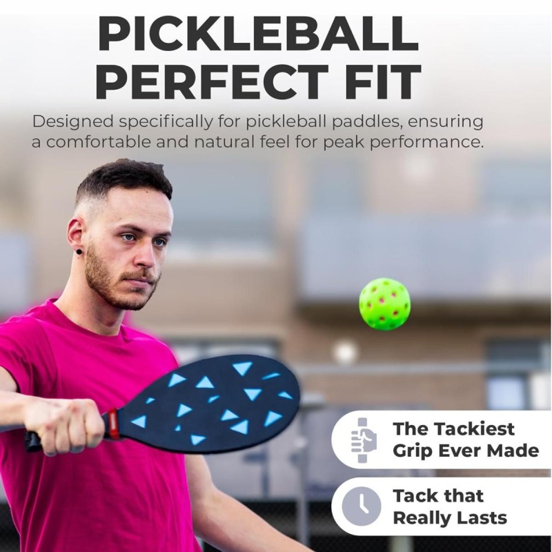 TOURNA Mega Tac Pickleball Overgrip (10 Pack, White)