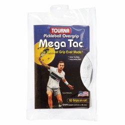 TOURNA Mega Tac Pickleball Overgrip (10 Pack, White)
