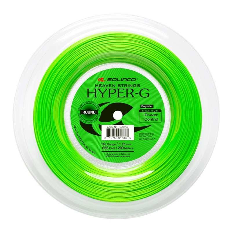 SOLINCO Hyper-G Round Tennis String Reel (16/1.25mm, 200 m)