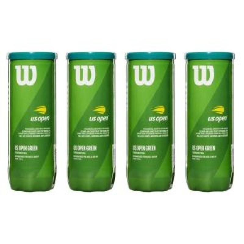 WILSON US Open Green Transtition Tennis Ball Dozen (12 Balls)
