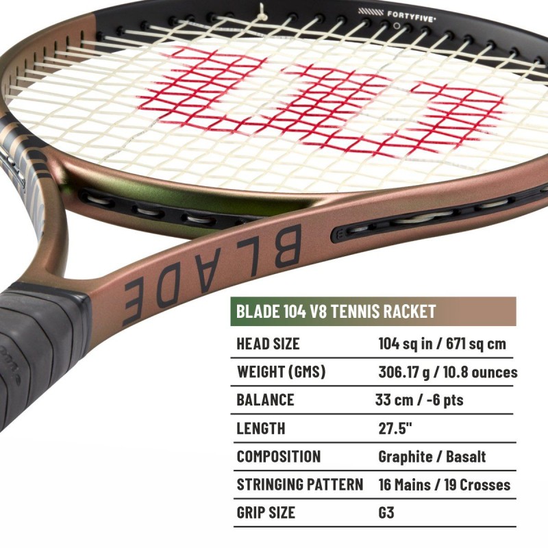 WILSON Blade 104 V8 Tennis Racquet (290g Unstrung)