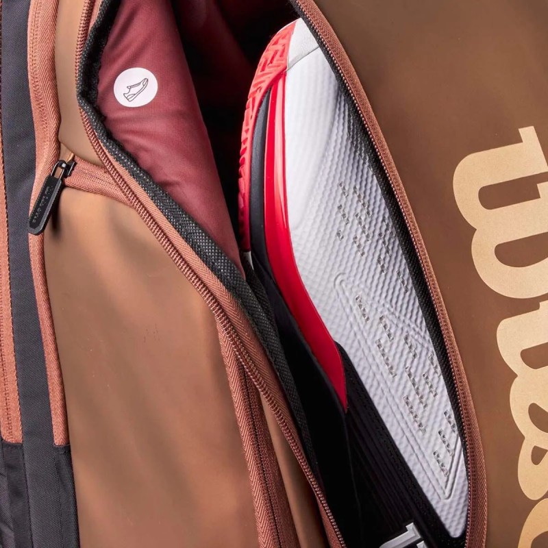 WILSON Pro Staff V14 Super Tour Backpack (Black/Brown)
