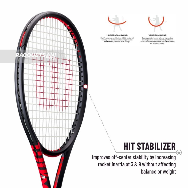 WILSON Clash 100 Pro V3 Tennis Racquet (303g, Unstrung)