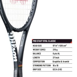 WILSON Pro Staff 97 UL Classic Tennis Racquet (Unstrung)