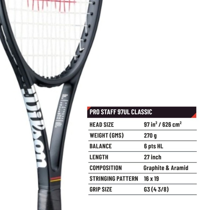 WILSON Pro Staff 97 UL Classic Tennis Racquet (Unstrung)