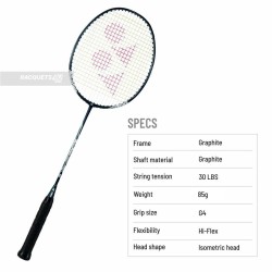 Yonex Muscle Power 29 Light Badminton Racquet (Black/Grey, Strung)