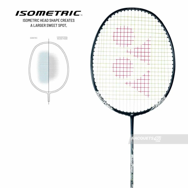 Yonex Muscle Power 29 Light Badminton Racquet (Black/Grey, Strung)