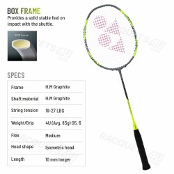 YONEX Arcsaber 7 Tour Badminton Racquet (Grey Yellow, Unstrung)