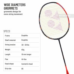 YONEX Astrox 77 Play Badminton Racquet (Strung, High Orange)