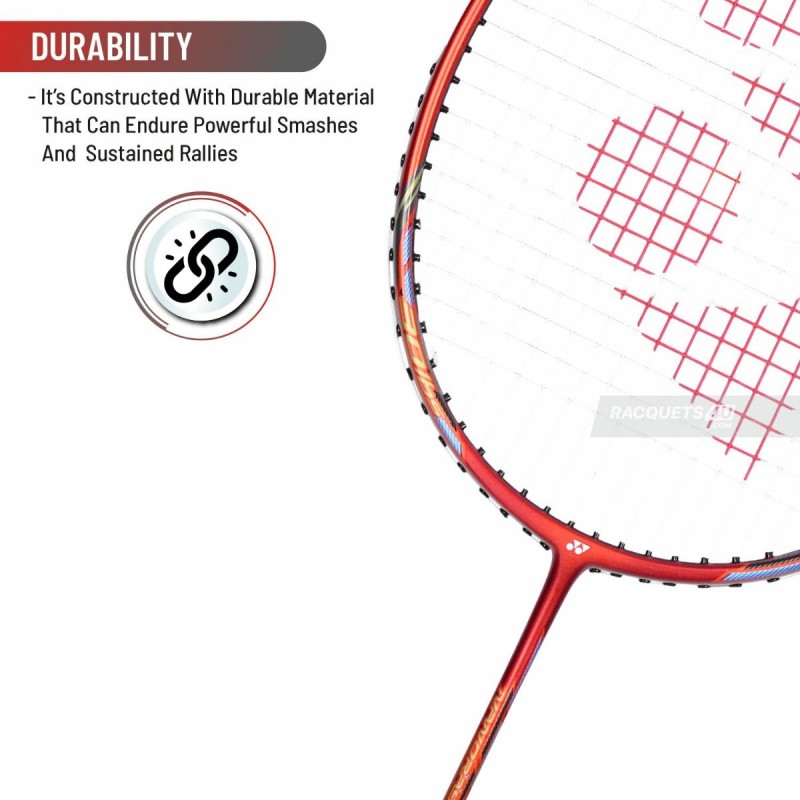 Yonex Nanoray 72 Light Badminton Racquet (Strung, Red)