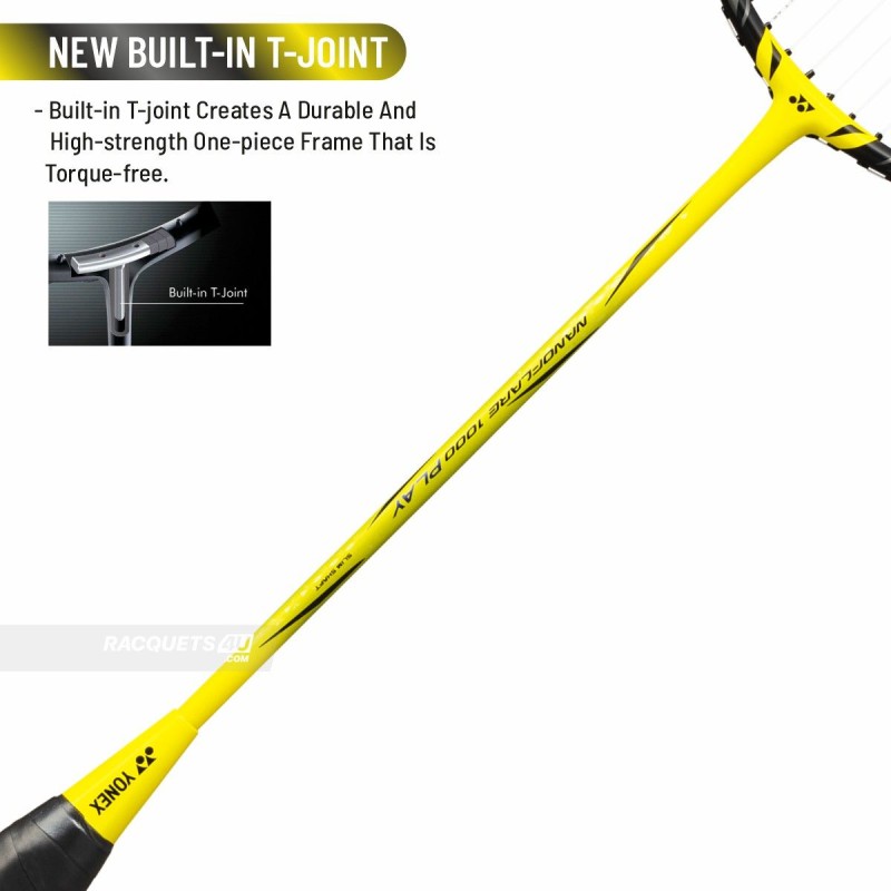 YONEX Nanoflare 1000 Play Badminton Racquet (Strung, Lightning Yellow)