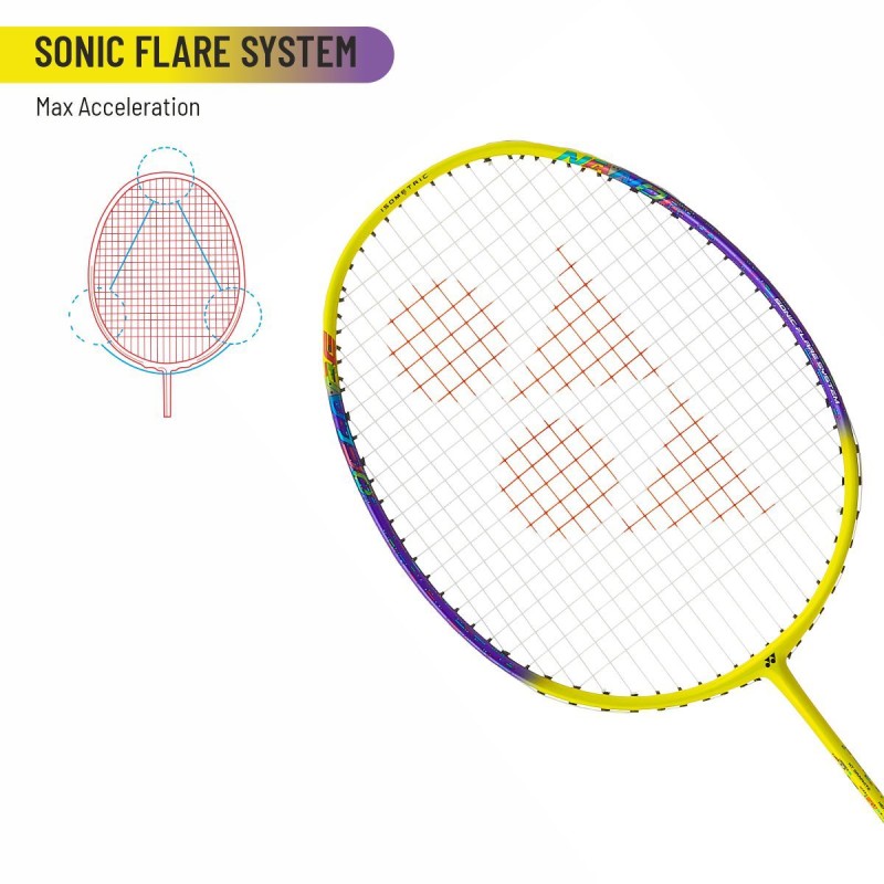 YONEX Nanoflare 002 Clear Badminton Racquet (G5 Strung, Yellow)