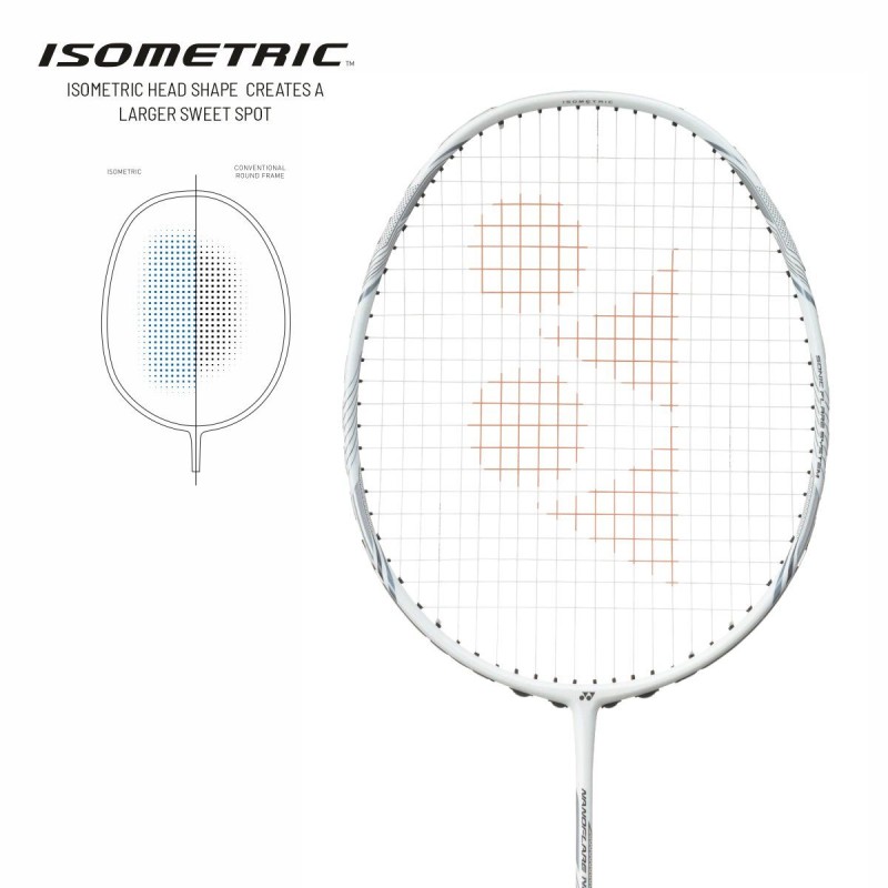 YONEX Nanoflare Nextage Badminton Racquet (Strung, White/Grey)