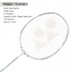 YONEX Nanoflare Nextage Badminton Racquet (Strung, White/Grey)