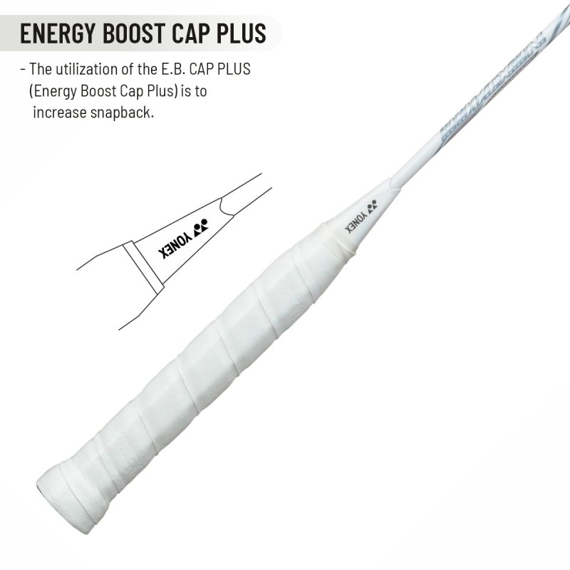 YONEX Nanoflare Nextage Badminton Racquet (Strung, White/Grey)