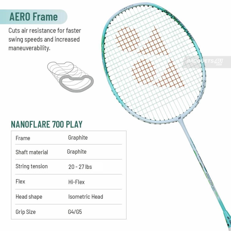 YONEX Nanoflare 001 Feel Badminton Racquet (Strung, White/Mint)