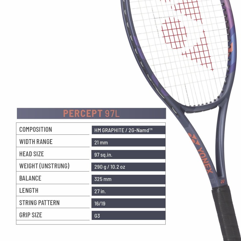YONEX Percept 97L 2025 Tennis Racquet (Midnight Navy, Unstrung 290g)