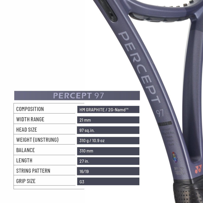 YONEX Percept 97 2025 Tennis Racquet (Midnight Navy, Unstrung 310g)