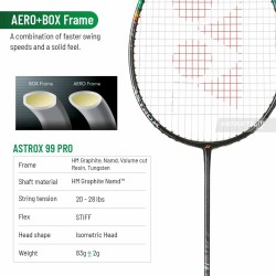 YONEX Astrox 99 Pro Badminton Racquet (Unstrung, Black/Green)