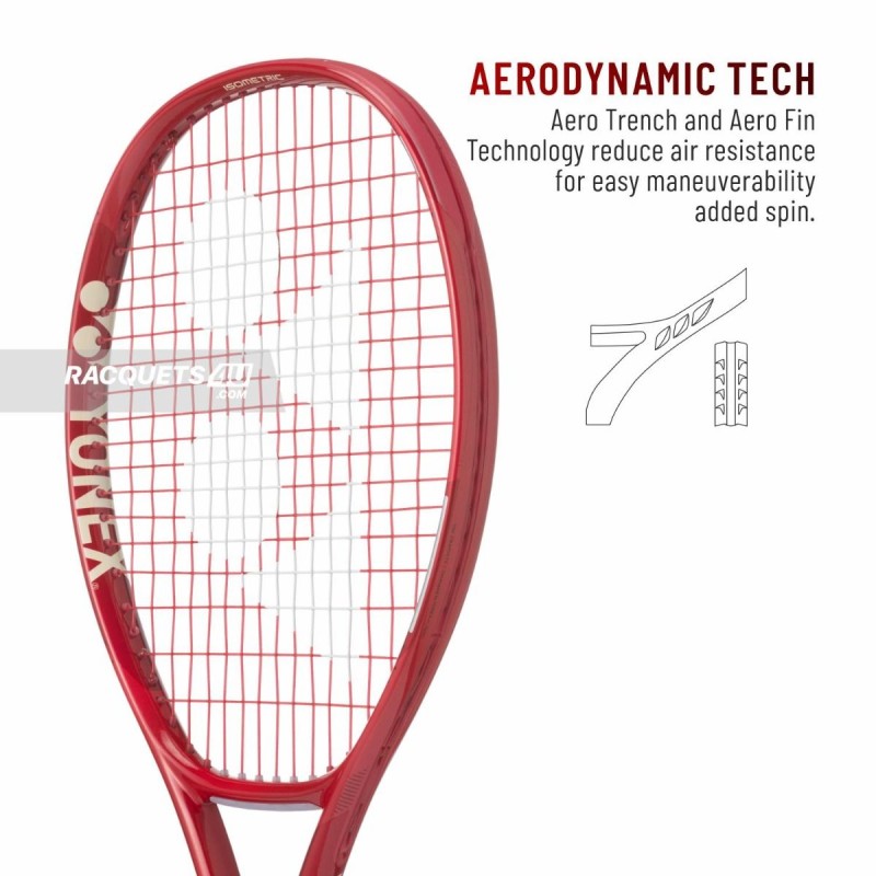 YONEX Vcore Alpha L Tennis Racquet (Ruby Red, Strung)