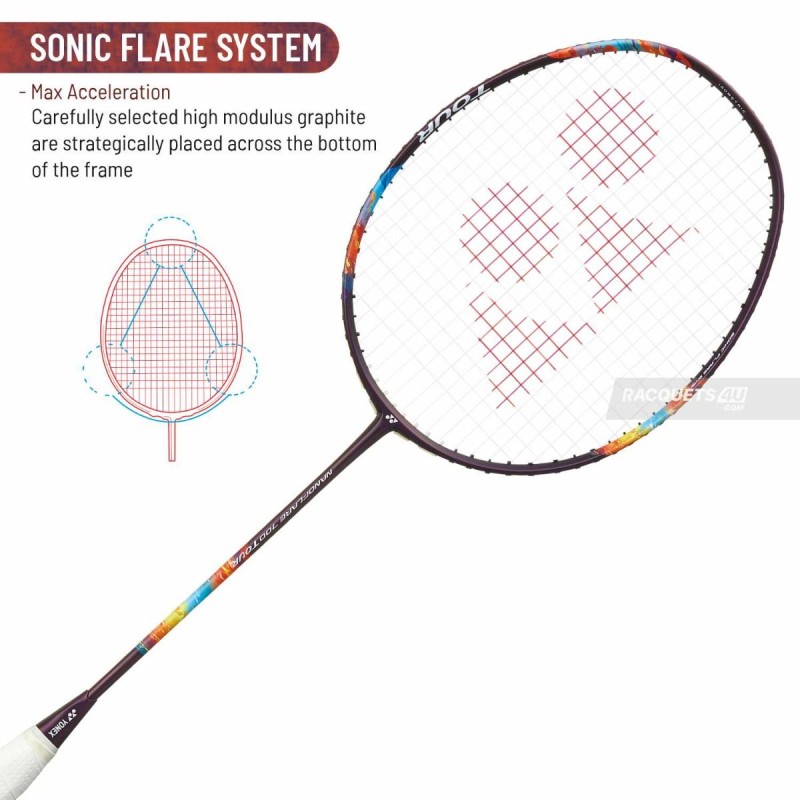 YONEX Nanoflare 700 Tour Badminton Racquet (Unstrung, Midnight/Purple)