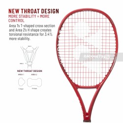 YONEX Vcore 25 Tennis Racquet (Ruby Red)