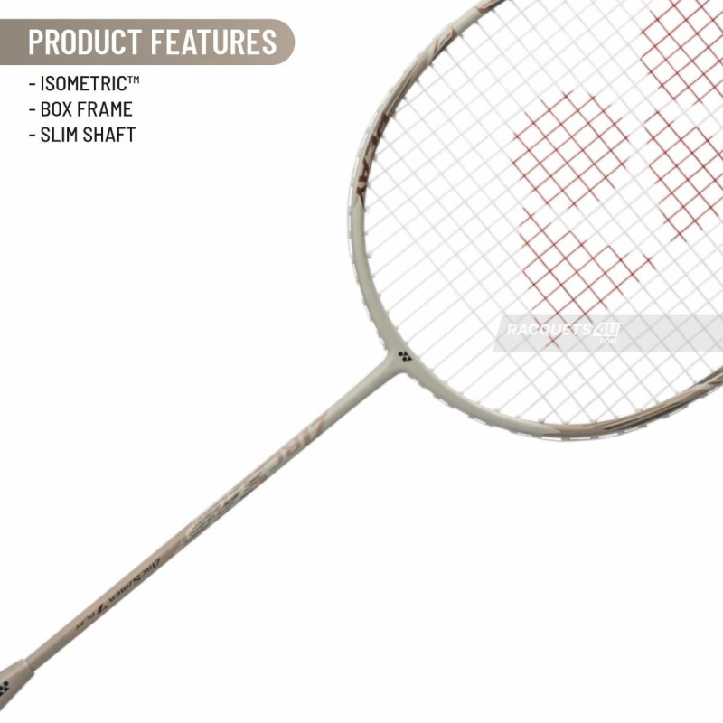 YONEX Arcsaber 7 Play Badminton Racquet (Light Beige, Strung)