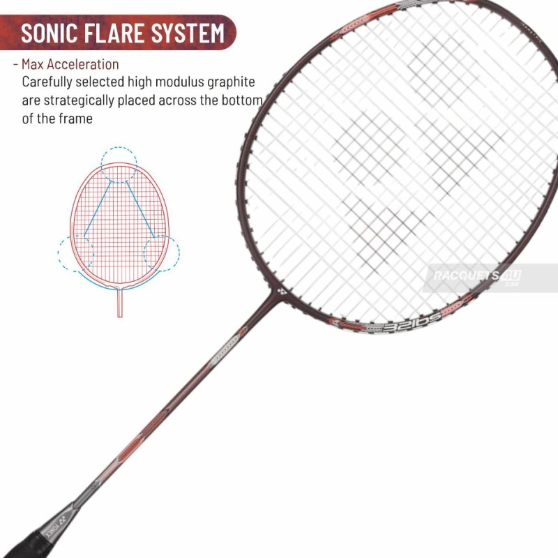 YONEX Astrox Attack 9 Badminton Racquet (Strung, Dark Purple)