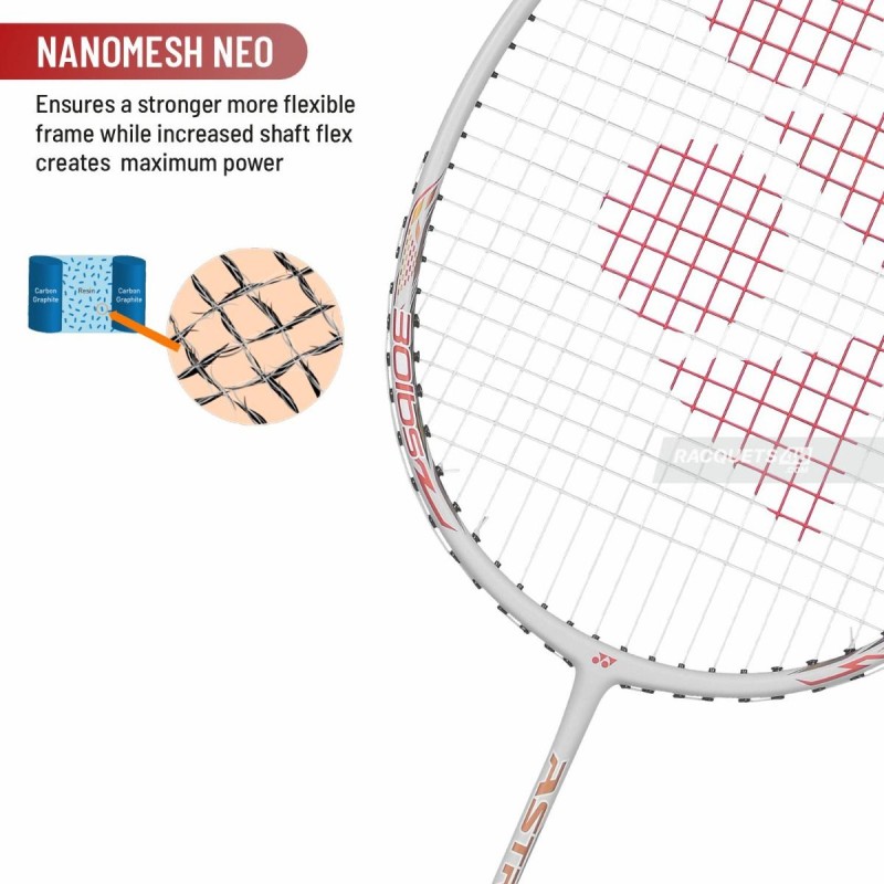 YONEX Astrox Lite 37i Badminton Racquet (Strung, Off White)