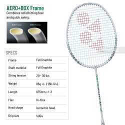 YONEX Astrox Lite 37i Badminton Racquet (Strung, Pearl White)
