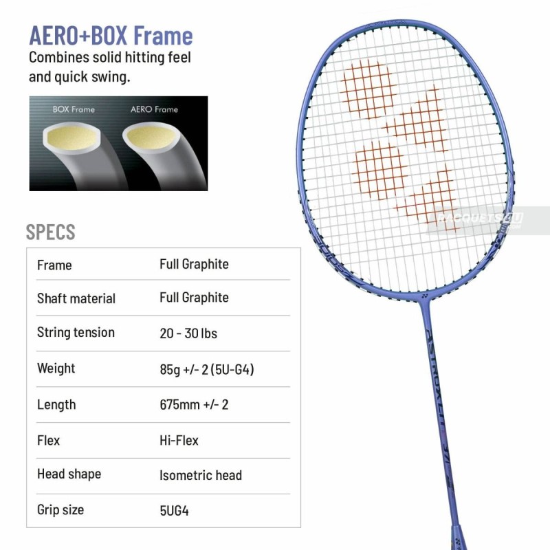 YONEX Astrox Lite 37i Badminton Racquet (Strung, Purple)