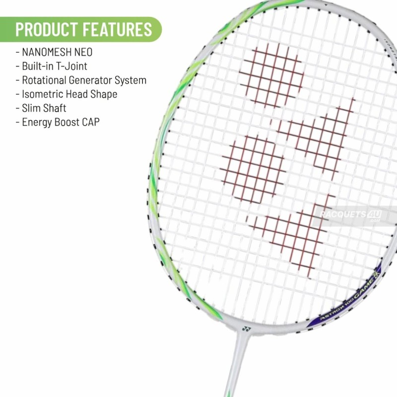 YONEX Astrox 100 Game Viktor Axelsen Badminton Racquet (Grayish Beige, Strung)