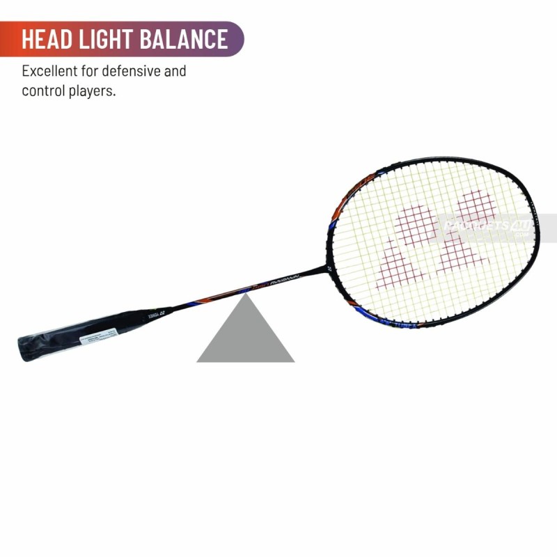 Yonex Nanoray Light 18i Badminton Racquet (Strung, Black)