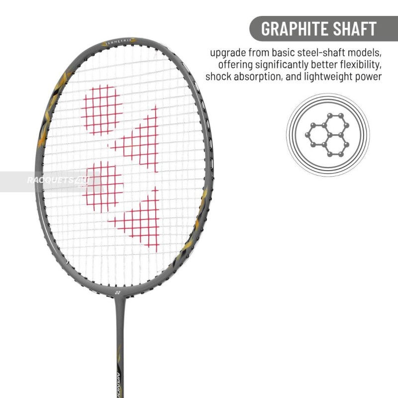 YONEX Nanoflare 8000i Badminton Racquet (Strung, Grey/Gold)